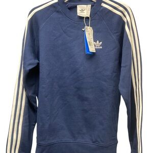 Adidas Men's Dark Blue Crewneck Sweatshirt